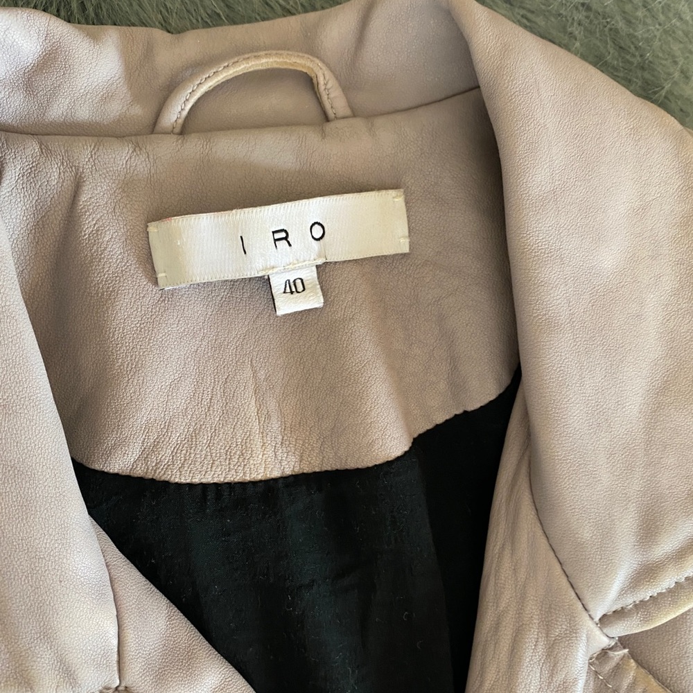 Iro Asheville Lilac Moto Leather Jacket - Picture 15 of 16